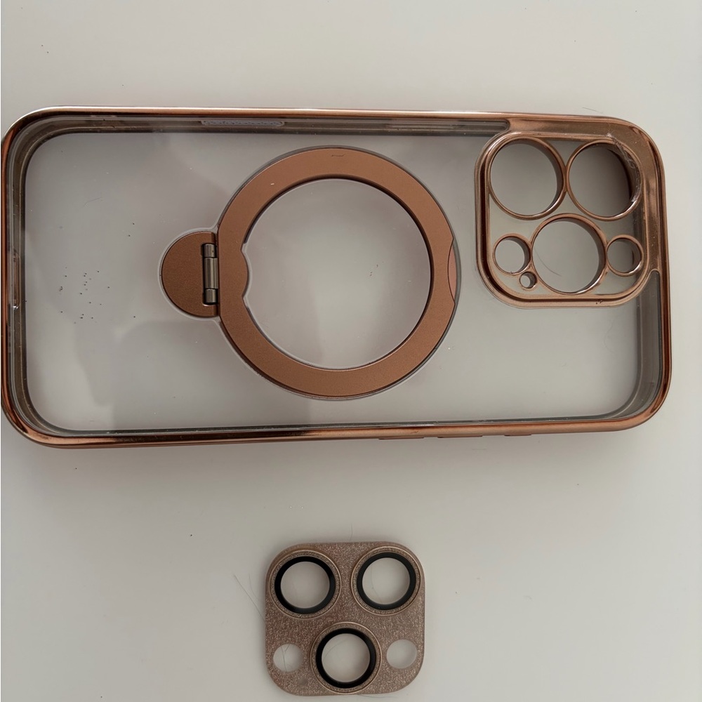 Rose Gold Phone Case with Ring Holder